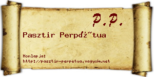 Pasztir Perpétua névjegykártya